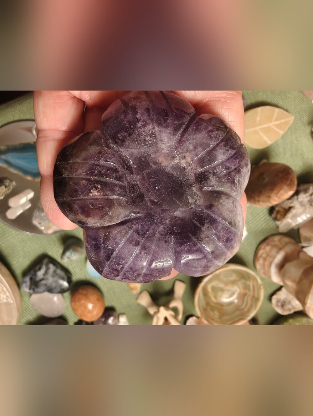 Amethyst Flower Dish